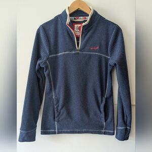 Weirdfish Half-Zip Fleece Pullover Sweatshirt Navy Women's Size US 4/UK 8